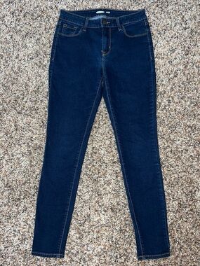 Old Navy Rockstar Super Skinny Dark Wash Navy Blue Jeans Size 4